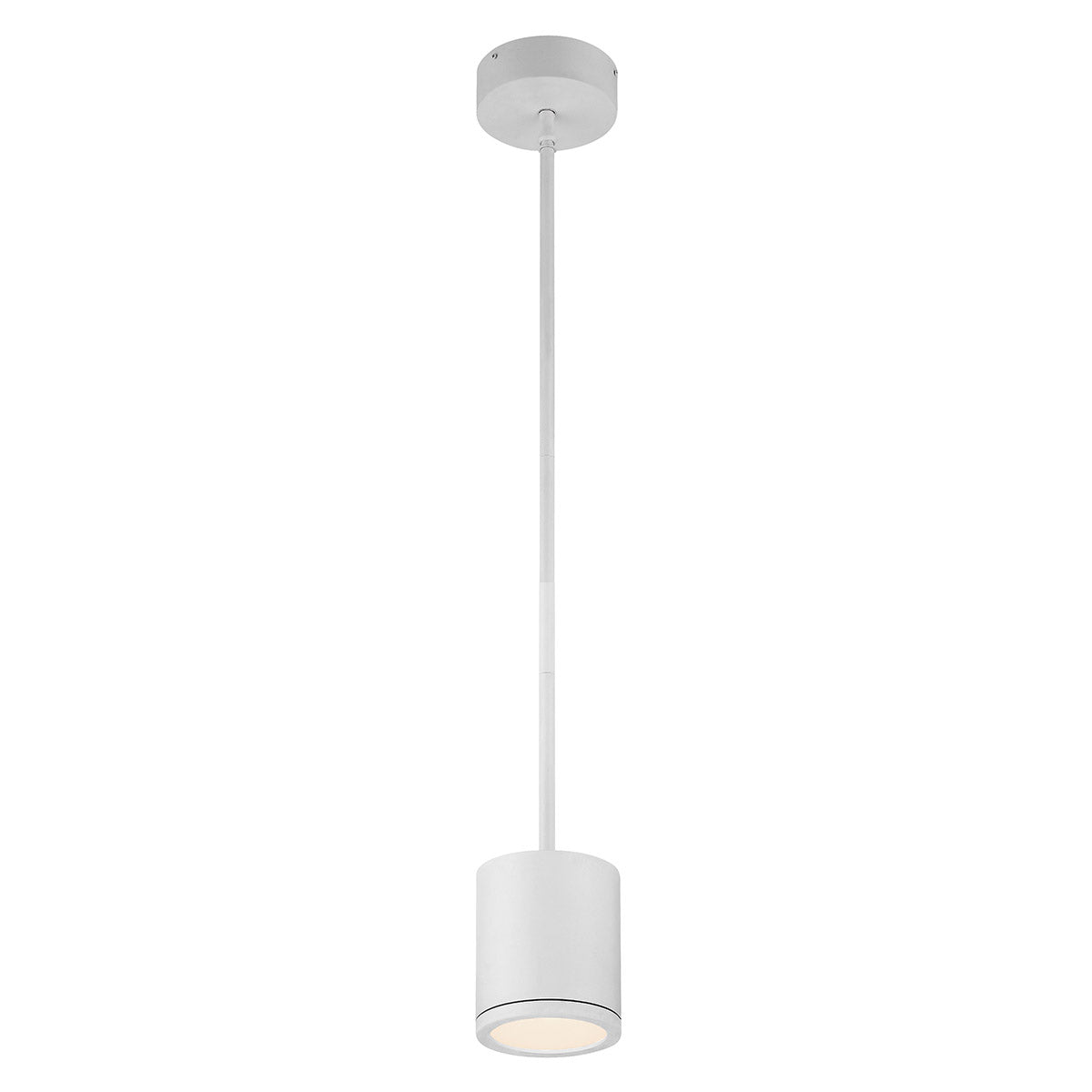 Tube Pendant Downlight 5 in. LED Pendant Light White Finish