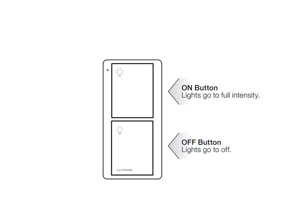 Pico Wireless Control 2-Button Smart Remote Light Almond