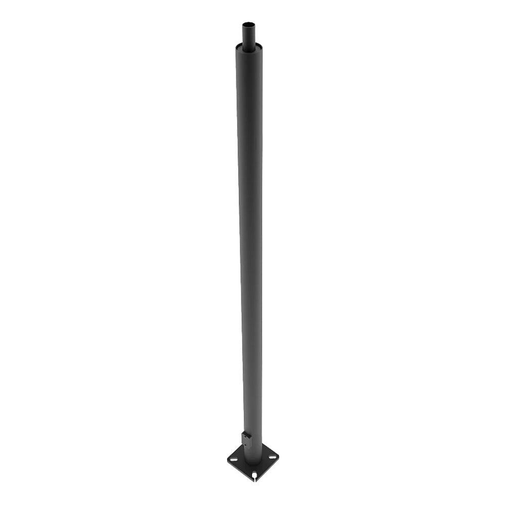 20 ft Light Pole With Base, 5 in Round Shaft, 7 Gauge Thickness, Welded Tenon, Bronze Finish - Bees Lighting