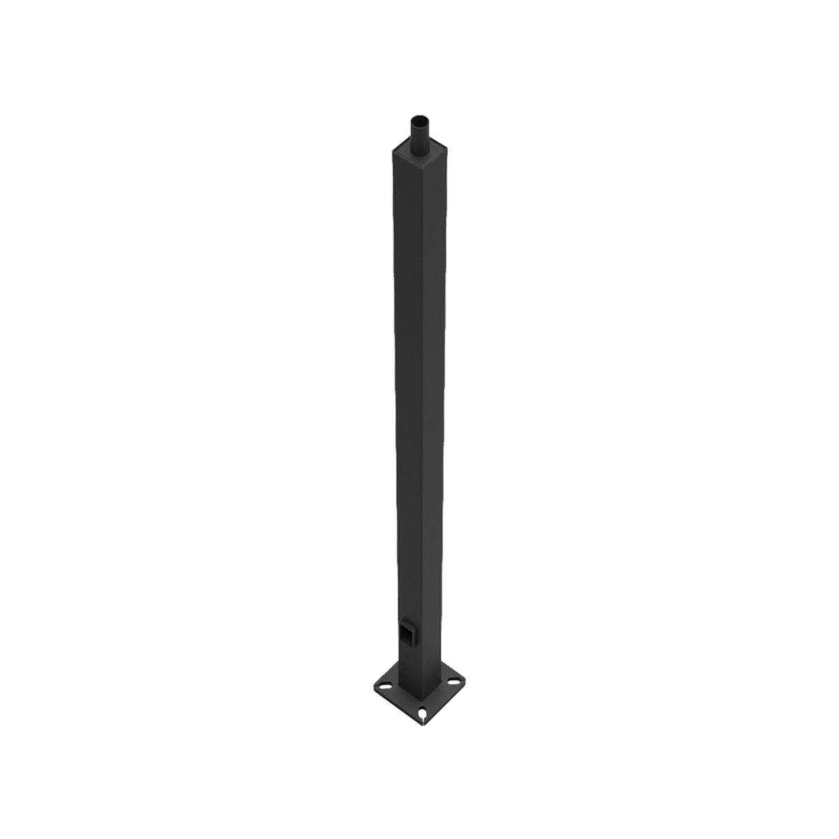 20 ft Light Pole With Base, 5 in Square Shaft, 7 Gauge Thickness, Welded Tenon, Bronze Finish - Bees Lighting