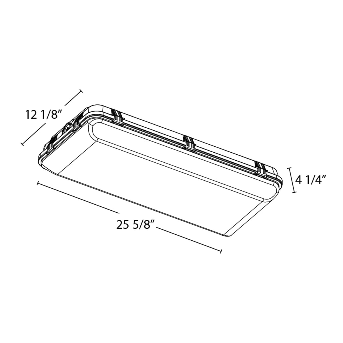 2ft LED Vapor Tight Washdown, 70/100/135W, 19500 Lumens, 35K/40K/50K, 120/277V