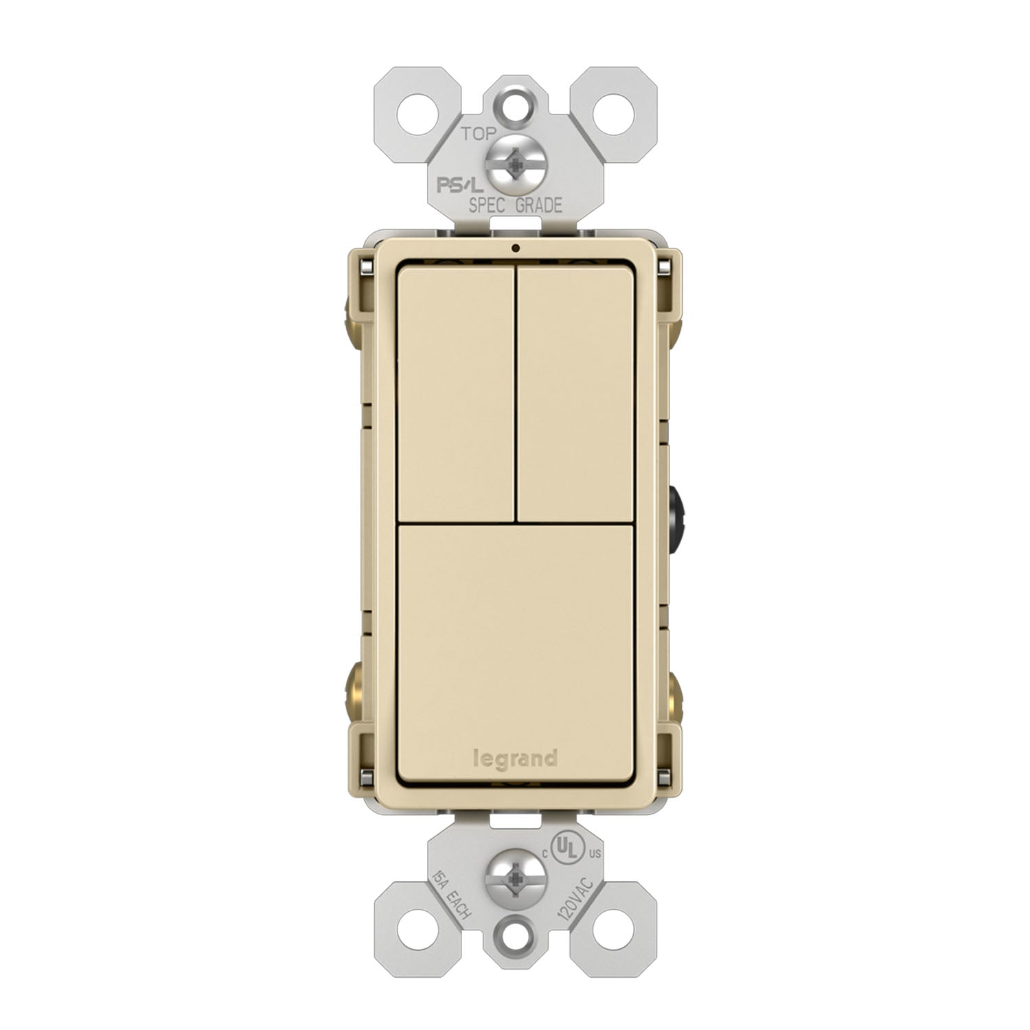 radiant Two Single-Pole Light Switches and One 3-Way Switch, Ivory - Bees Lighting