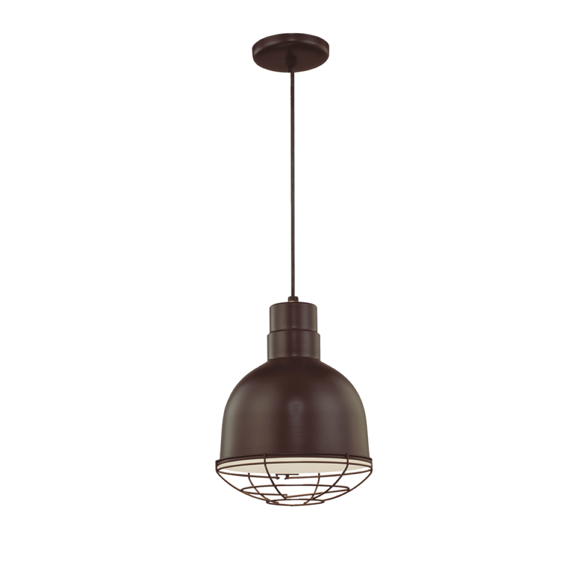 R Series 10" Cord Hung Deep Bowl Shade Pendant Light Architectural Bronze Finish - Bees Lighting