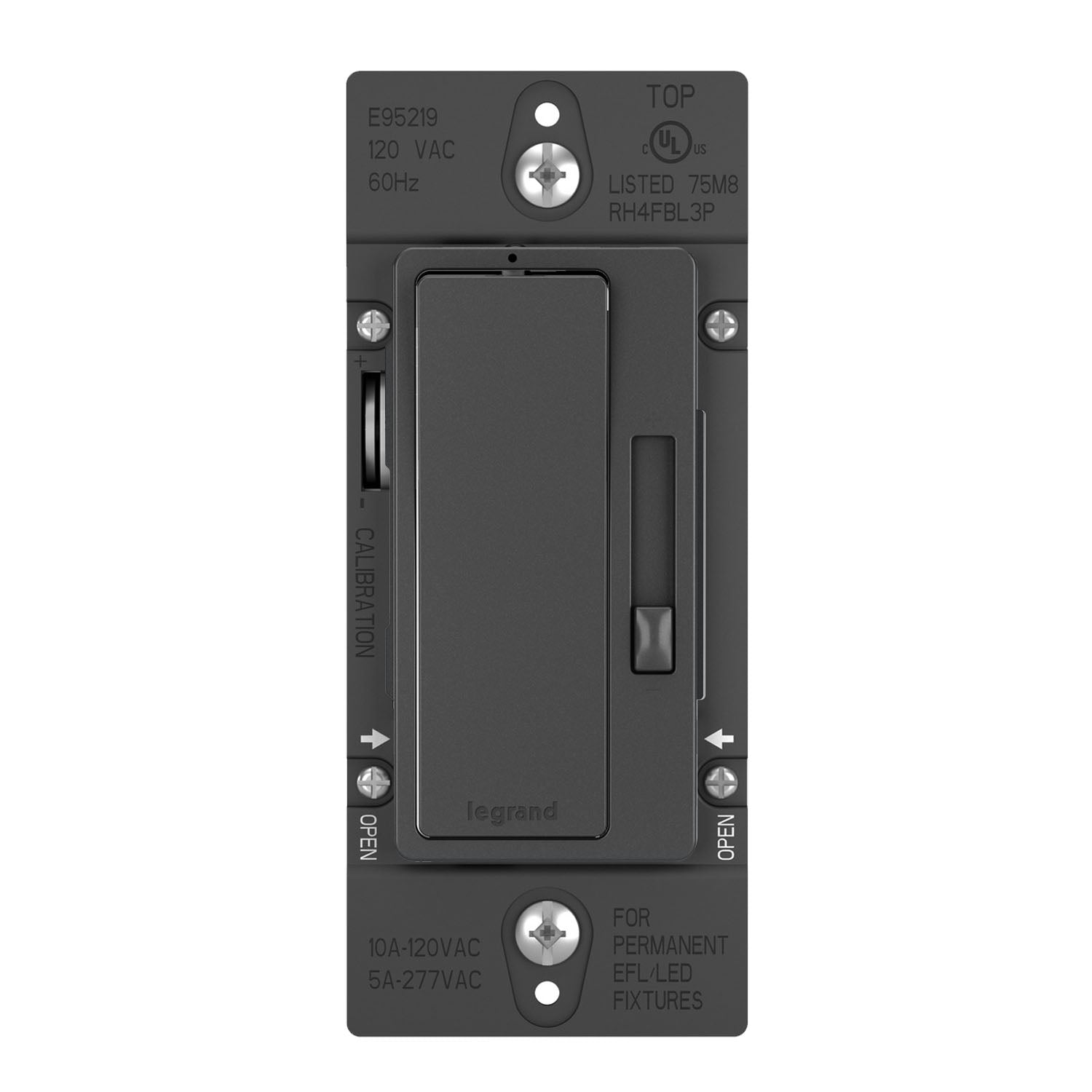 radiant 0-10V Dimmer Switch, LED|Fluorescent, 120V-277V, Graphite