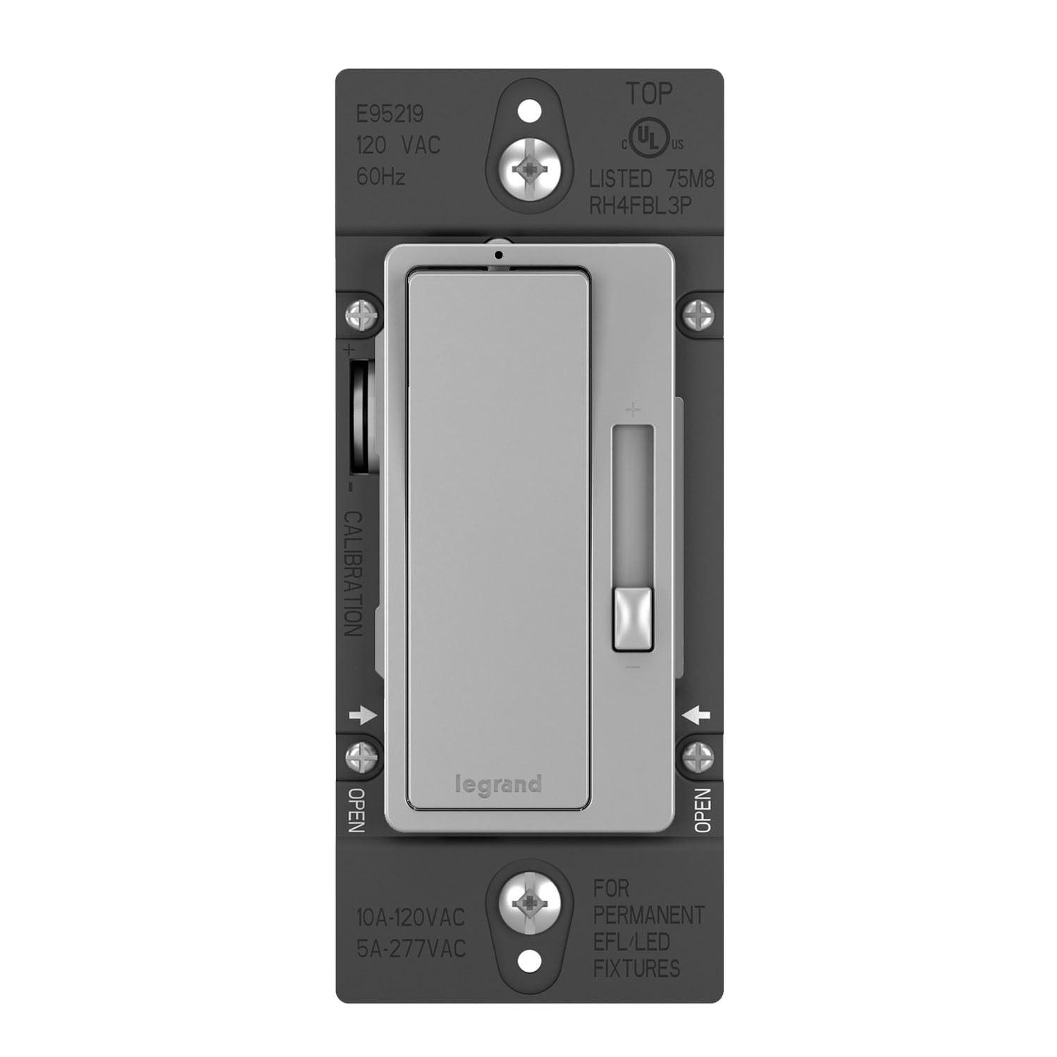 radiant 0-10V Dimmer Switch, LED|Fluorescent, 120V-277V, Gray