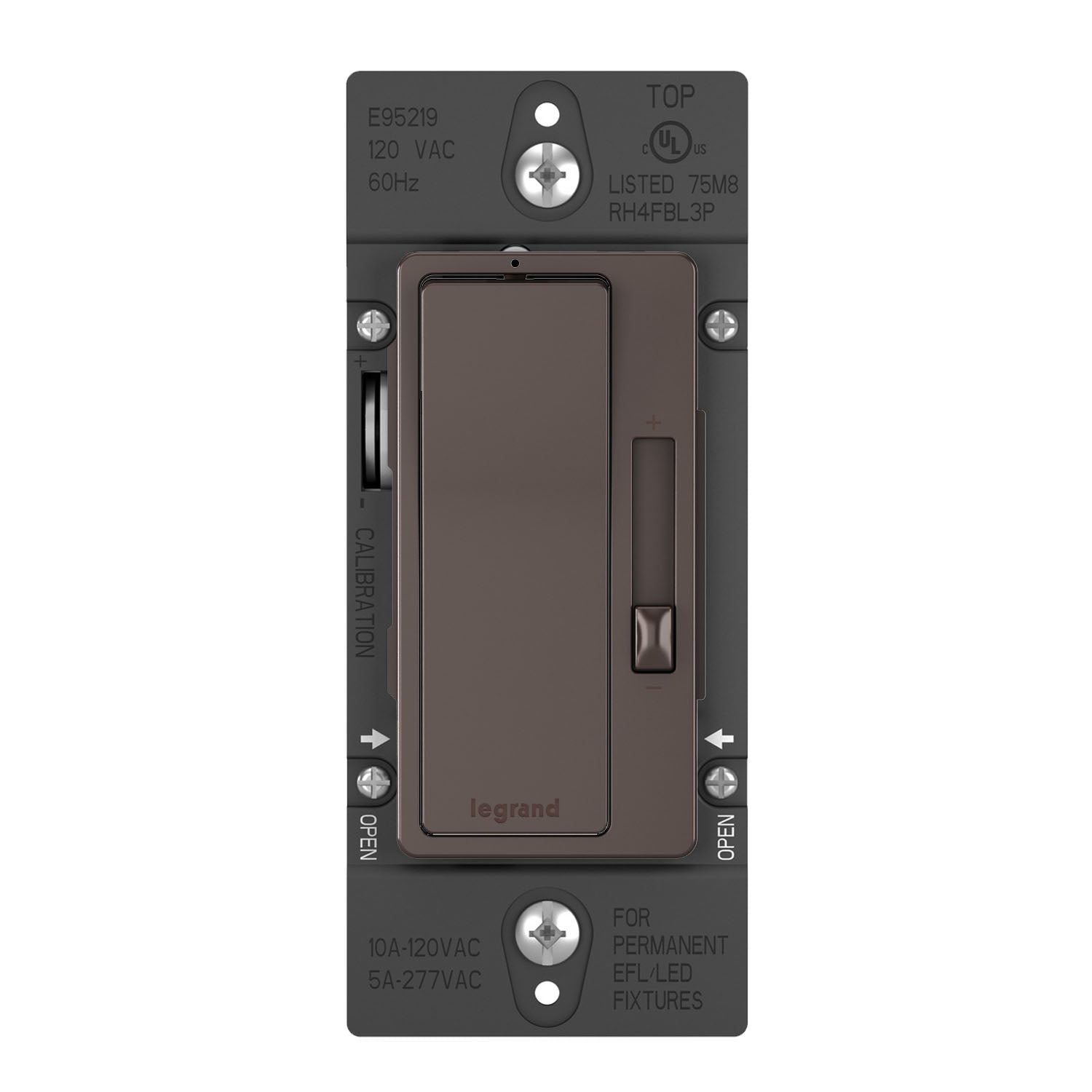 radiant 0-10V Dimmer Switch, LED|Fluorescent, 120V-277V, Brown