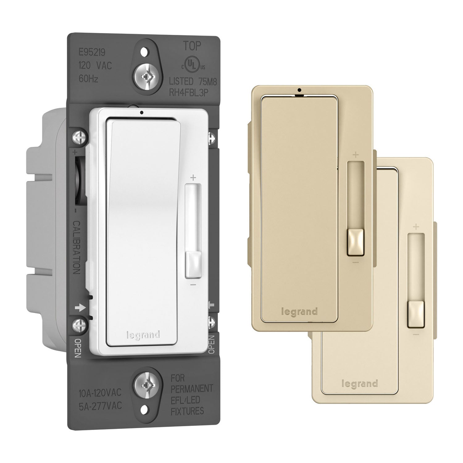 radiant 0-10V Dimmer Switch, LED|Fluorescent, 120V-277V, Tri-Color