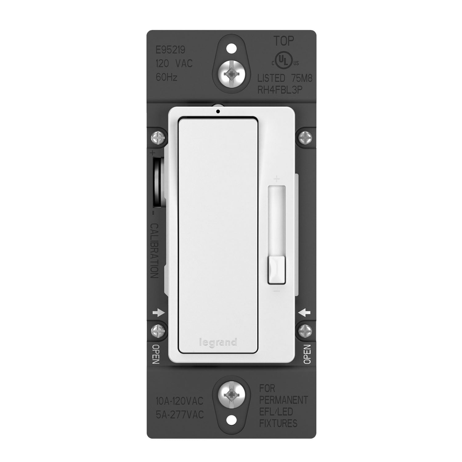 radiant 0-10V Dimmer Switch, LED|Fluorescent, 120V-277V, White