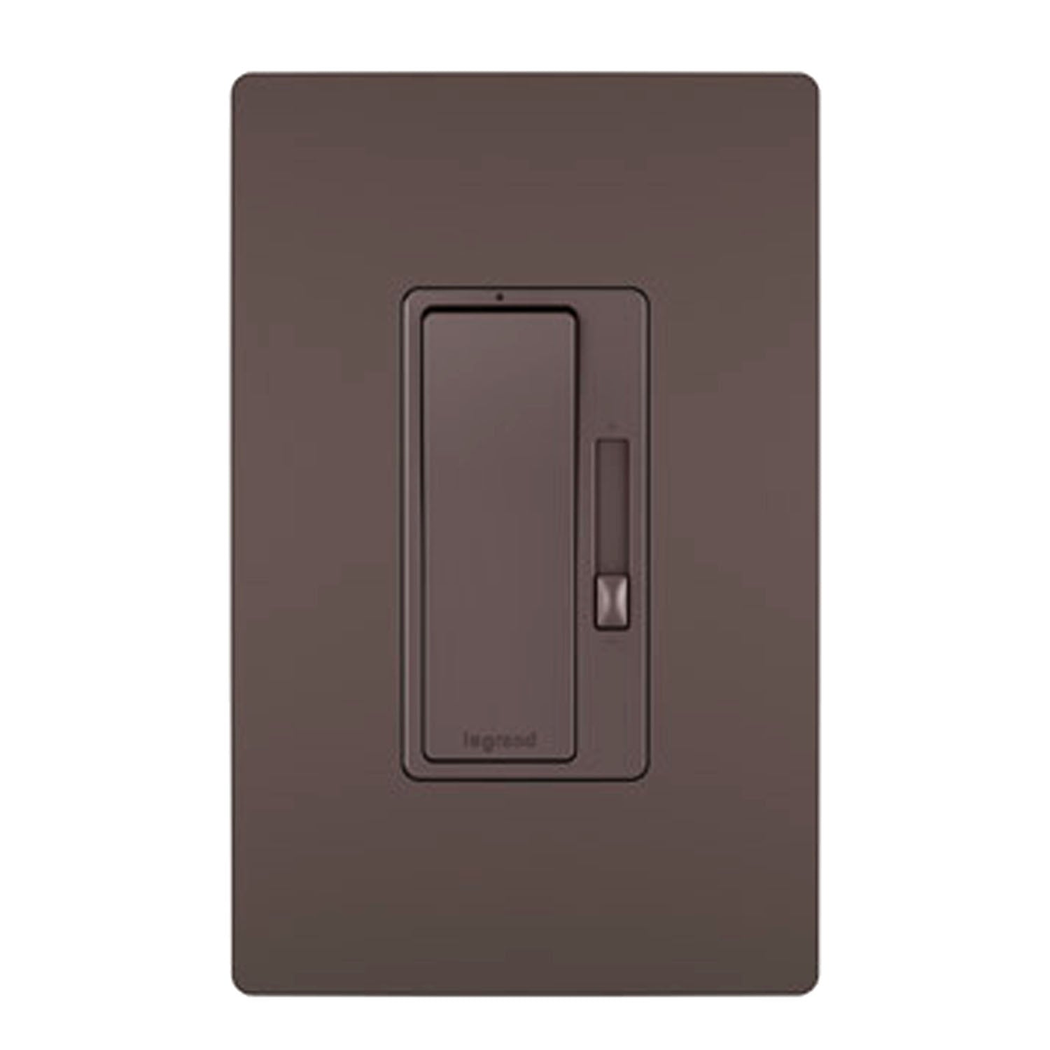 radiant Decora Slider Dimmer Switch, 450-Watt LED, Single Pole or 3-Way, Brown - Bees Lighting