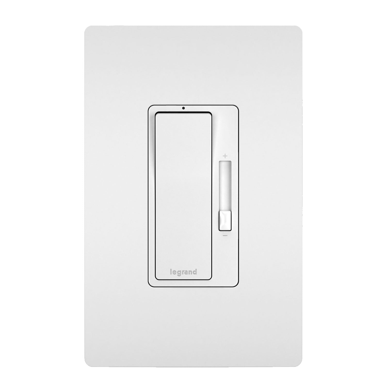 radiant Decora Slider Dimmer Switch, 450-Watt LED, Single Pole or 3-Way, Ivory, Light Almond, White