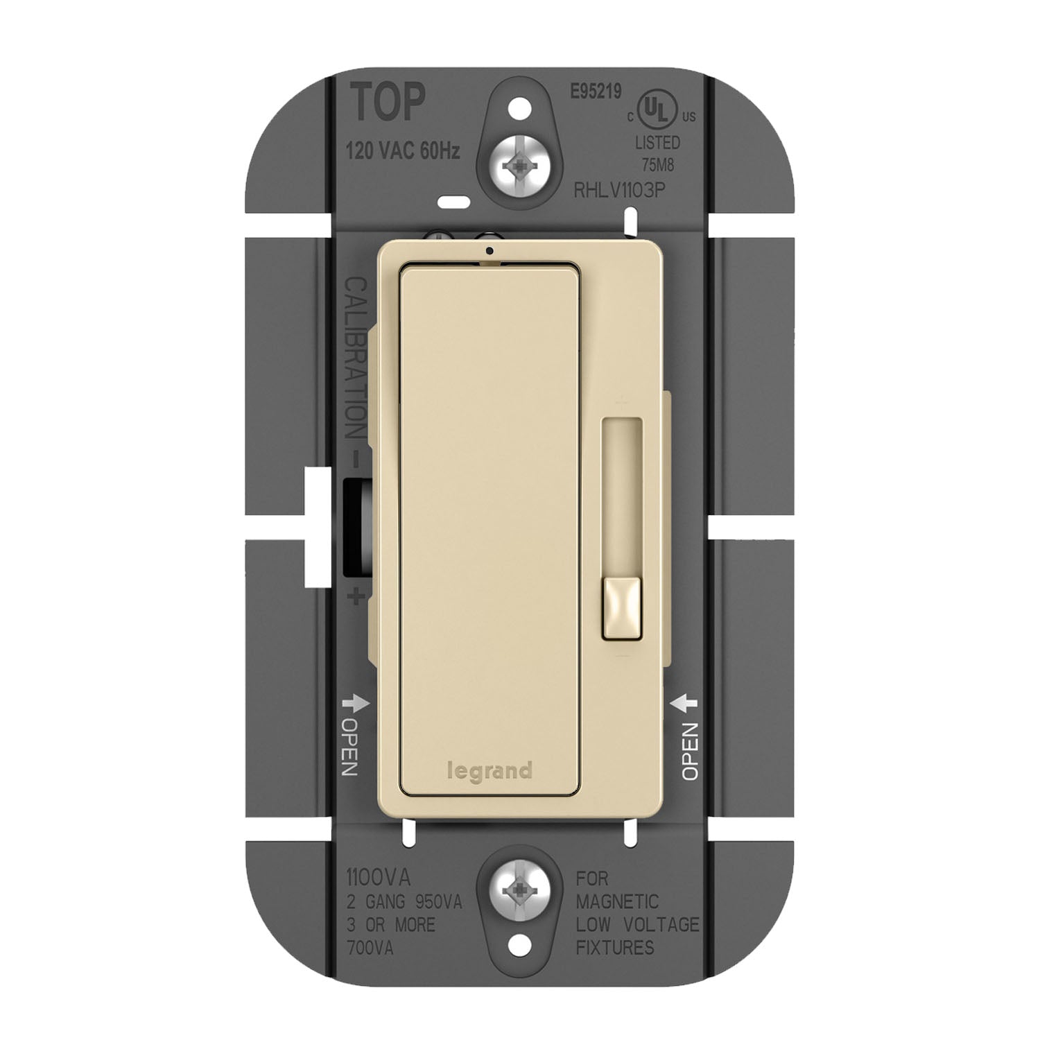 radiant 1100W 3-Way Magnetic Low-Voltage Dimmer Switch, Ivory