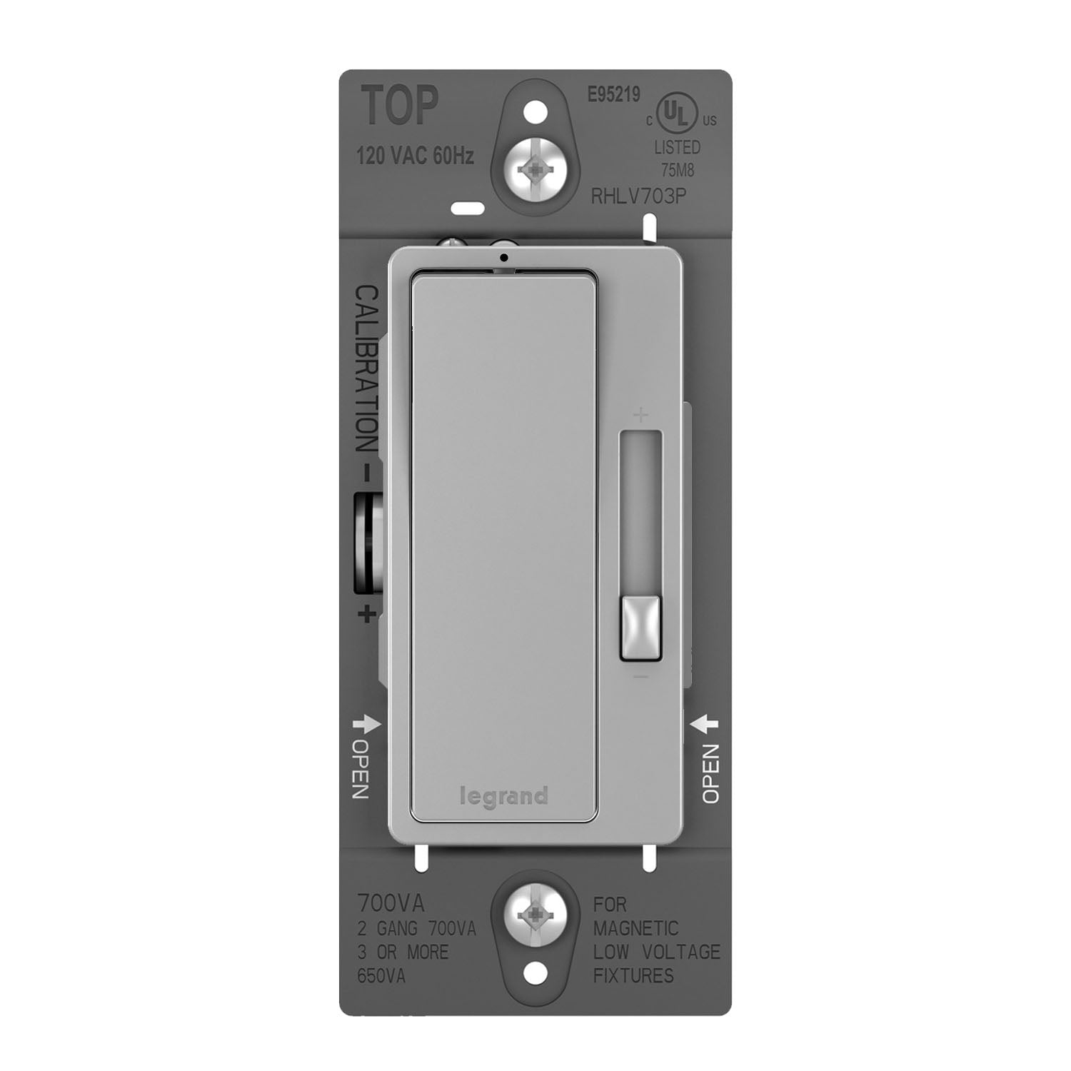 radiant 700W Magnetic Low-Voltage Dimmer Switch, Single Pole/3-Way, Gray