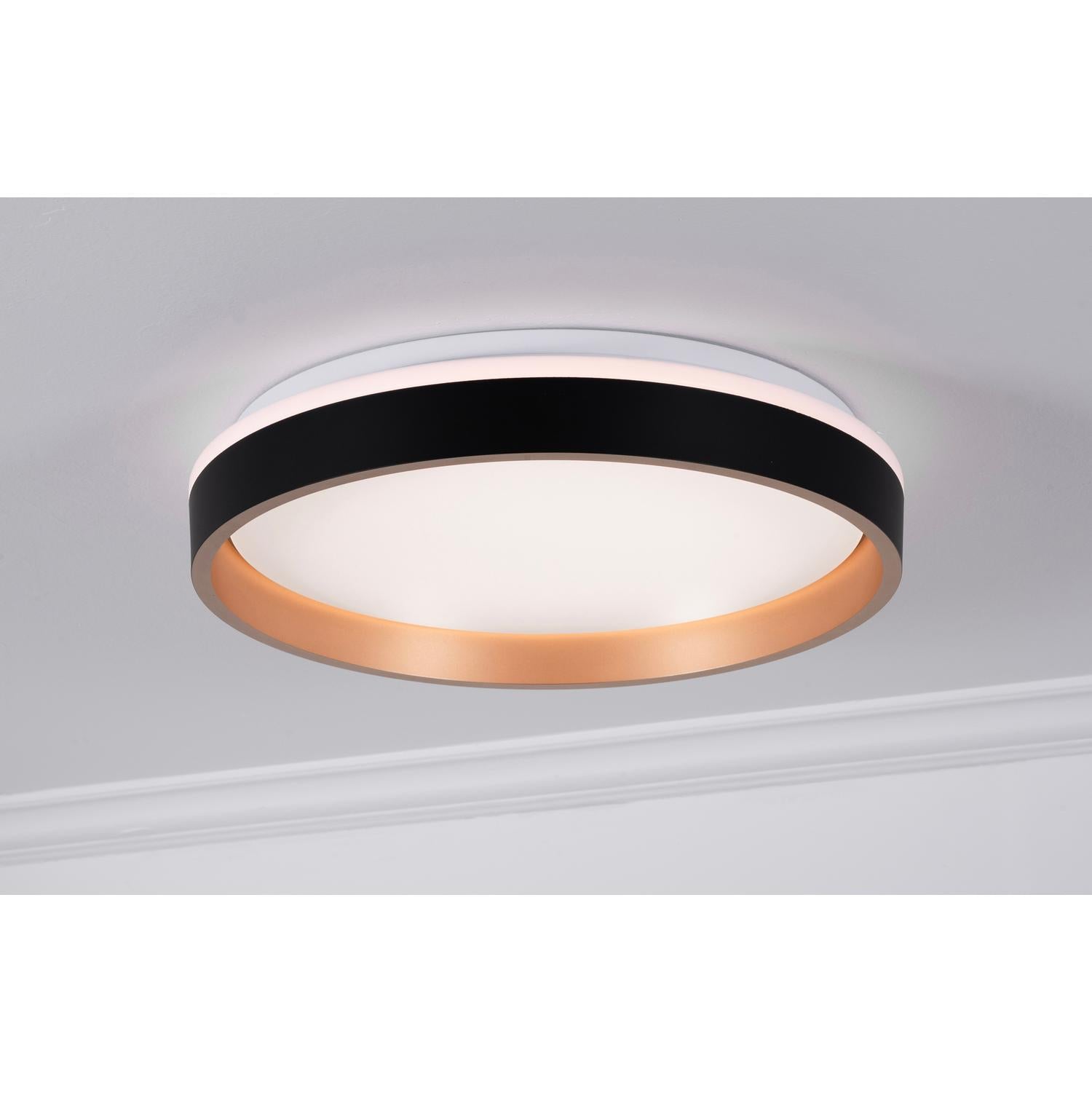 Rana 16'' LED Flush Mount Light, Black Finish