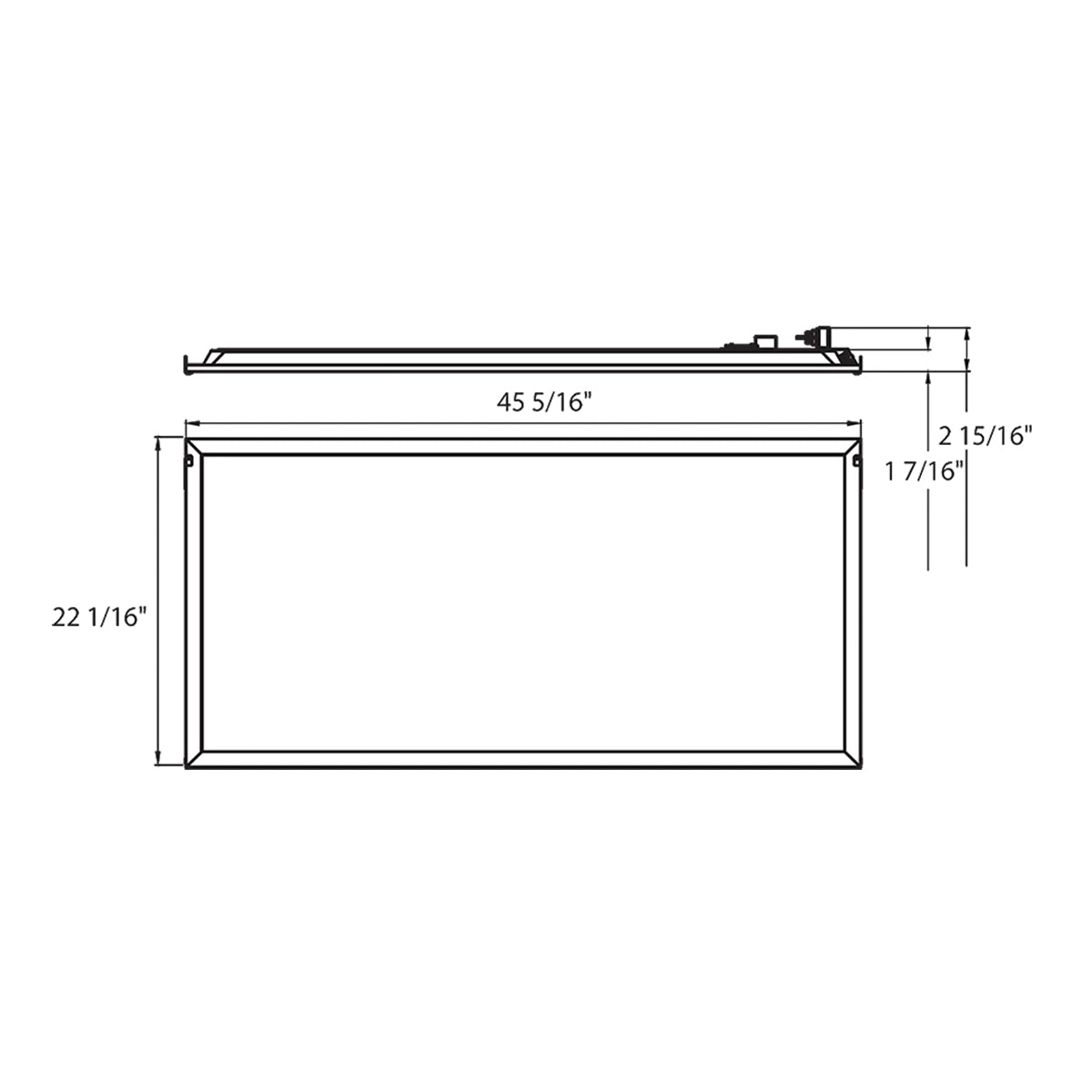 2x4 LED Retrofit Panel Light, 35W, 4750 Lumens, 35K/40K/50K, 120-277V