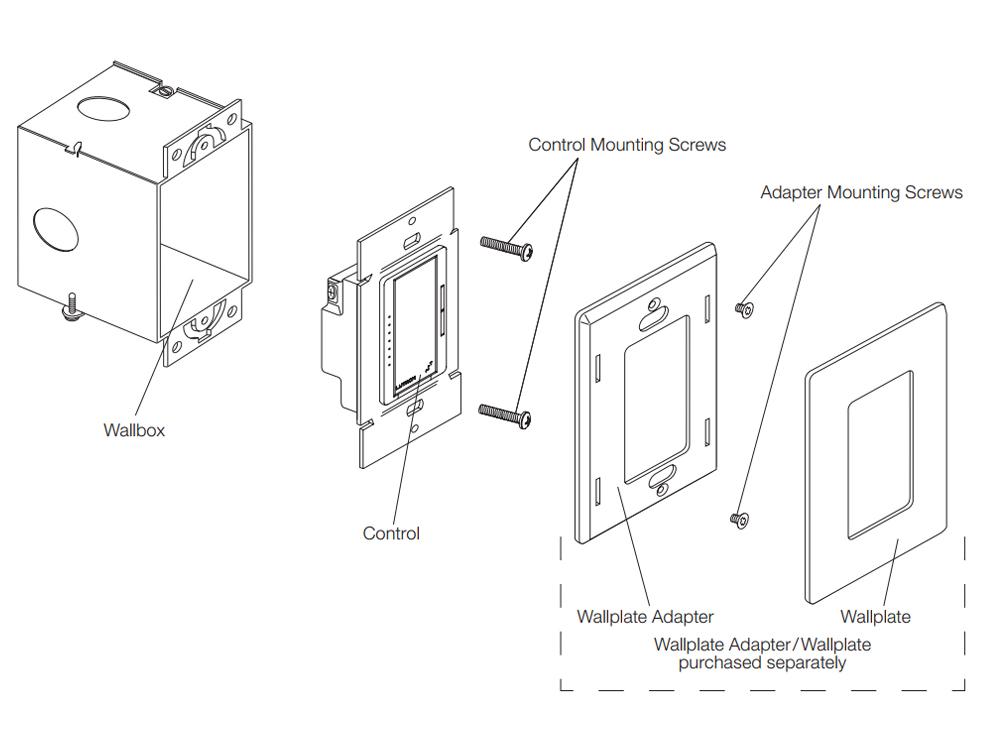 RadioRA 2 Maestro Smart Dimmer Switch, 1000W MLV, Single Pole/Multi-Location, Neutral Required, Light Almond