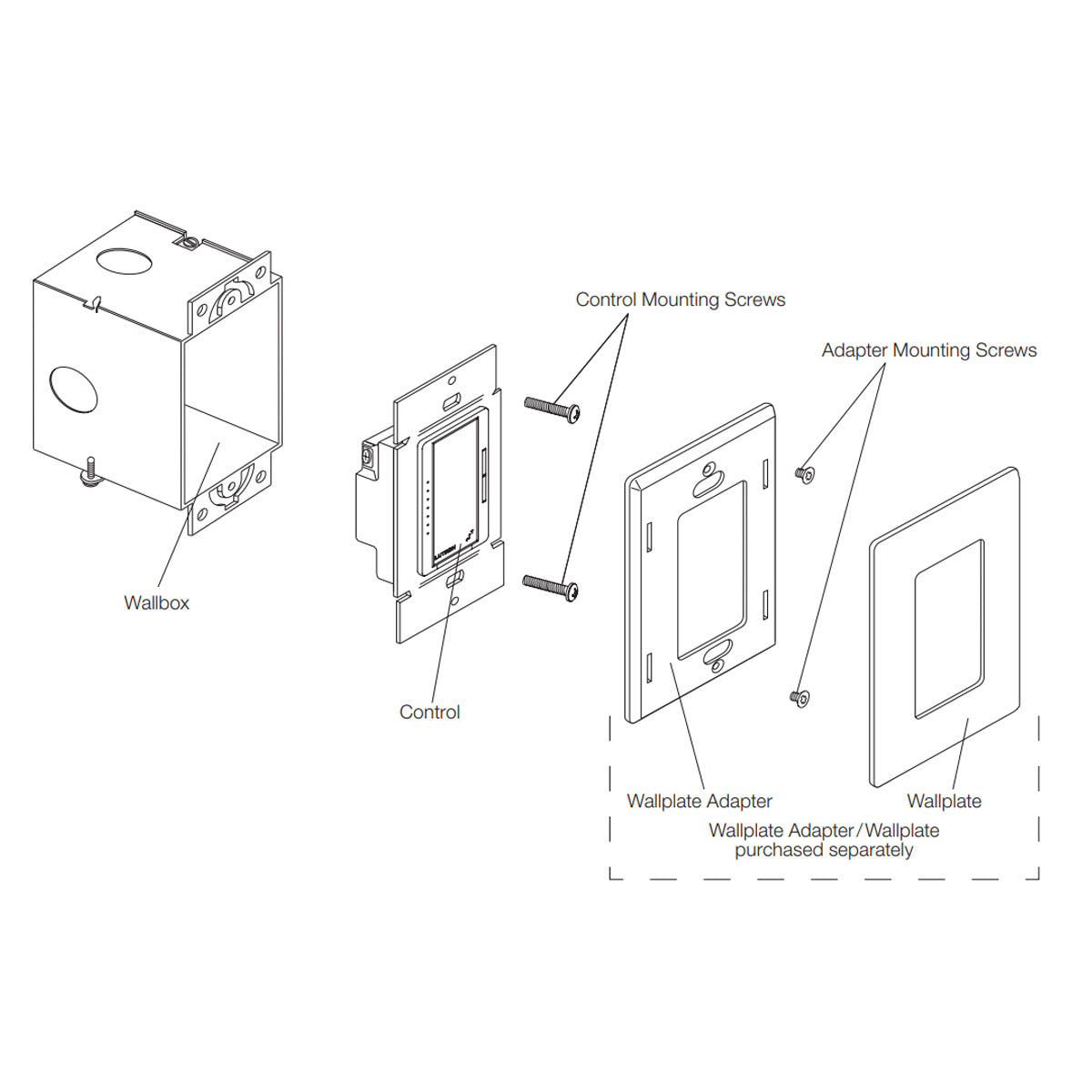 RadioRA 2 Maestro Smart Dimmer Switch, 600W MLV, Single Pole/Multi-Location, Neutral Required, Light Almond - Bees Lighting