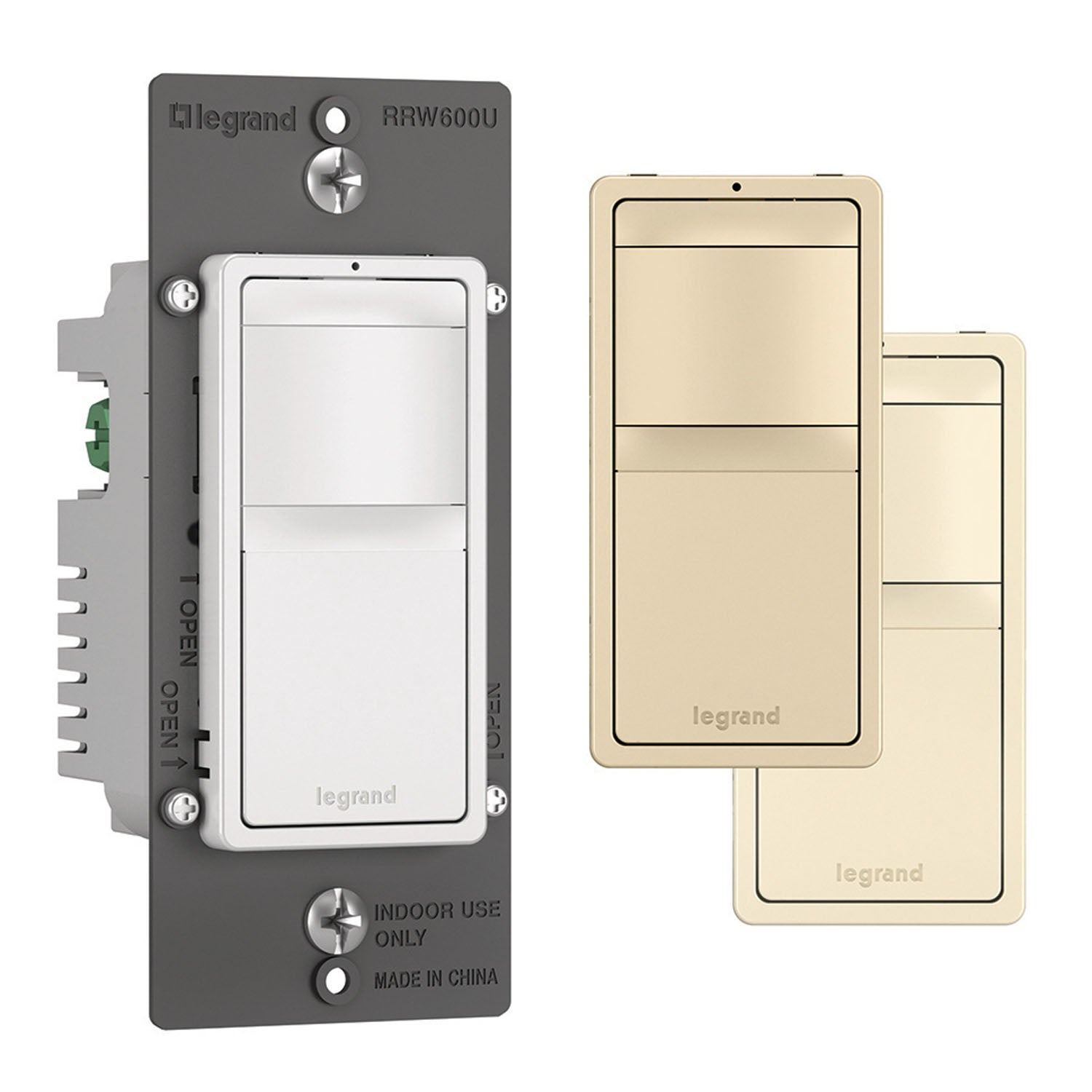 radiant PIR 180º Occupancy|Vaccancy motion Sensor Wall Switch, 600W, 120V, White|Ivory|Light Almond