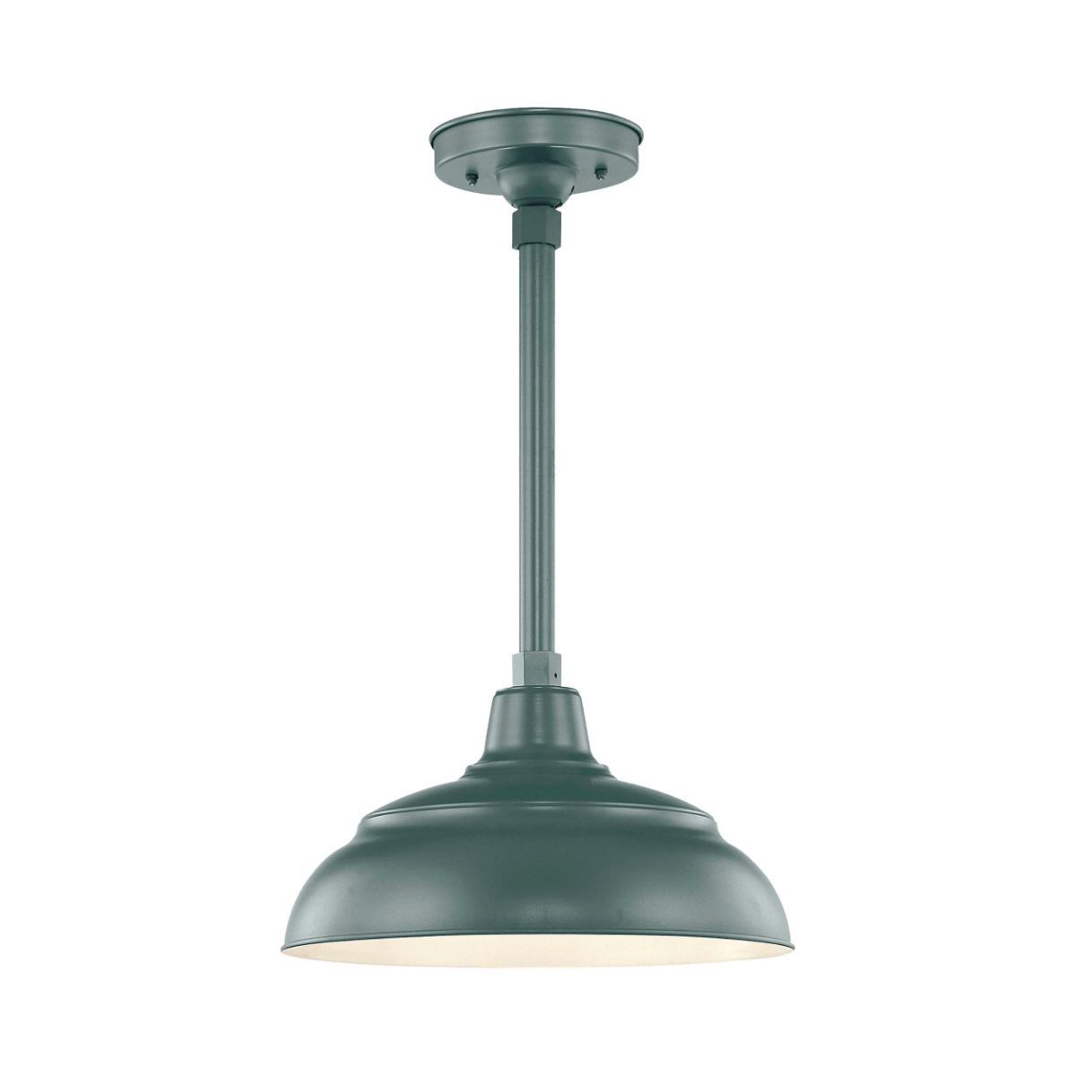 R series 14 In. Satin Green Outdoor Warehouse Shade with 3/4 In. Fitter - Bees Lighting