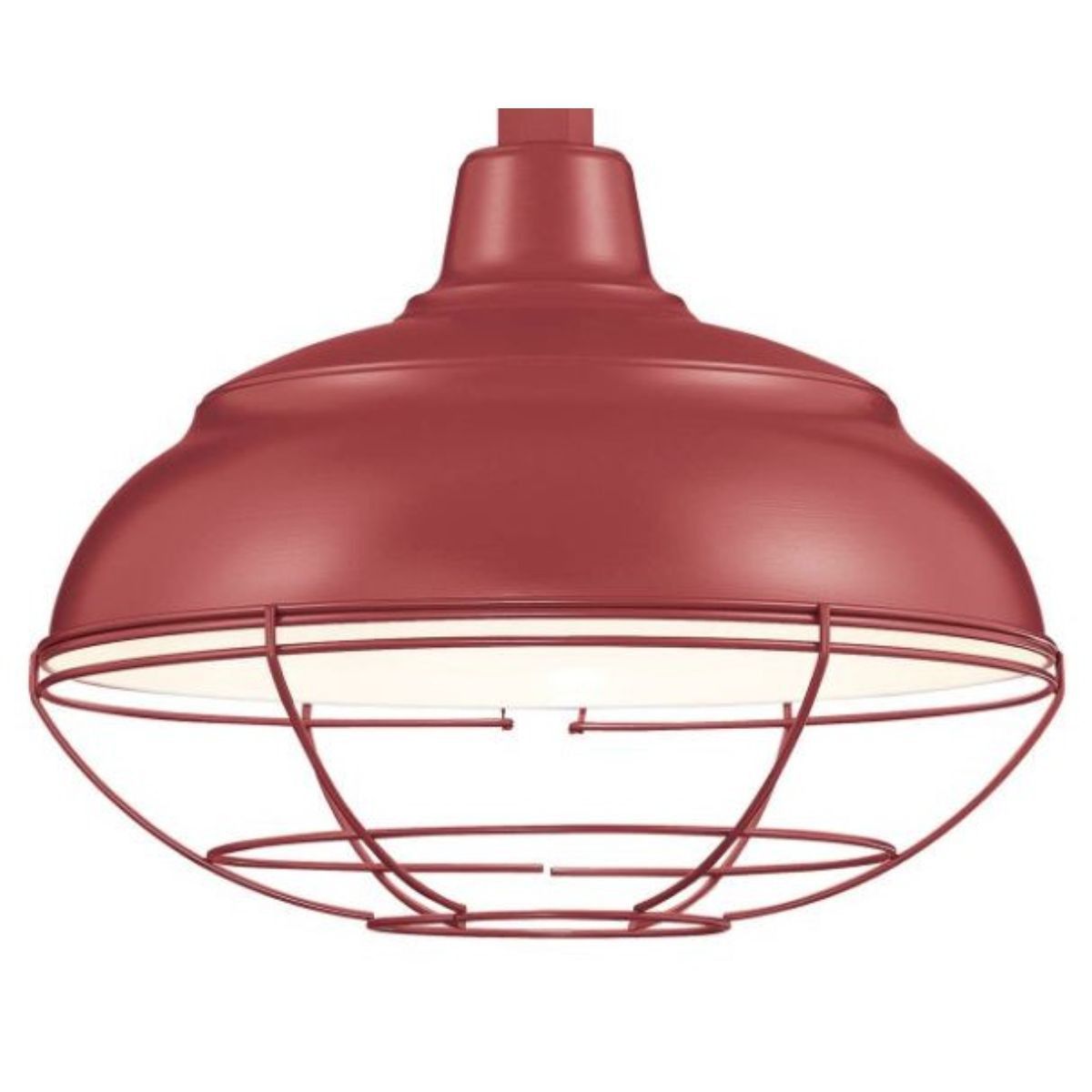 R series 14 In. Satin Red Outdoor Warehouse Shade with 3/4 In. Fitter - Bees Lighting