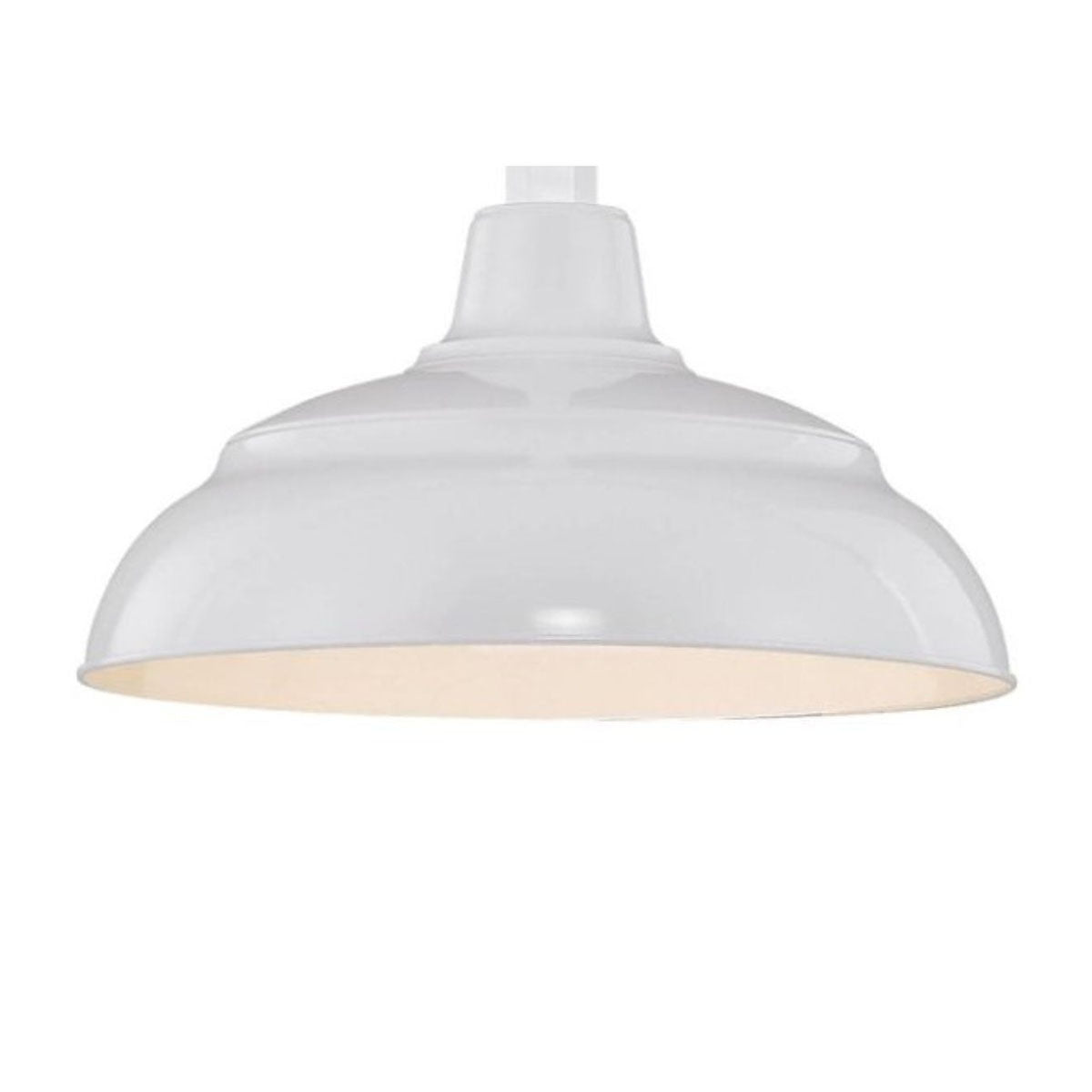 R series 14 In. White Outdoor Warehouse Shade with 3/4 In. Fitter - Bees Lighting