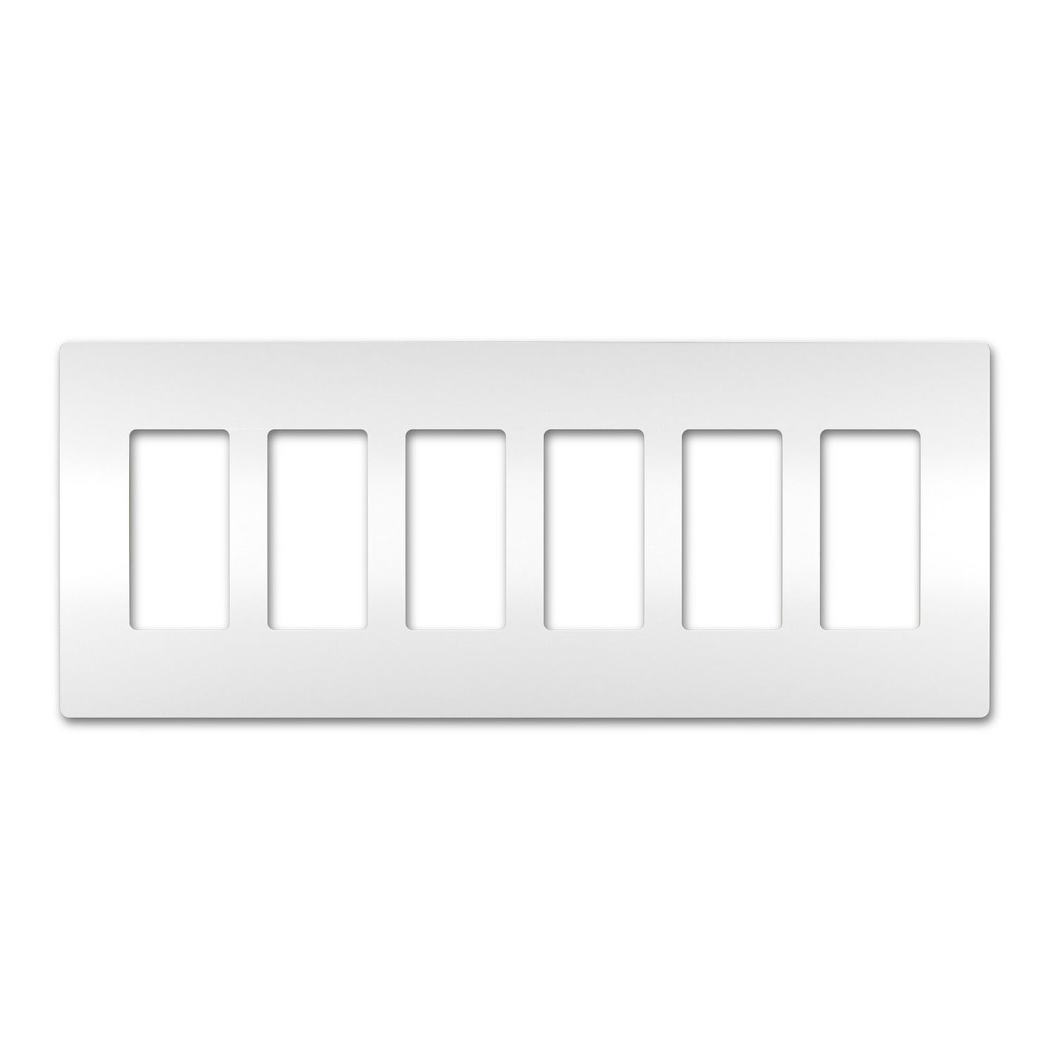 radiant 6-Gang Screwless Wall Plate, White