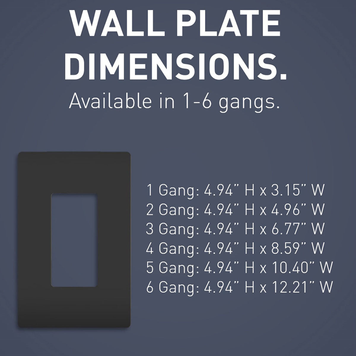 radiant 1-Gang Screwless Wall Plate, Black