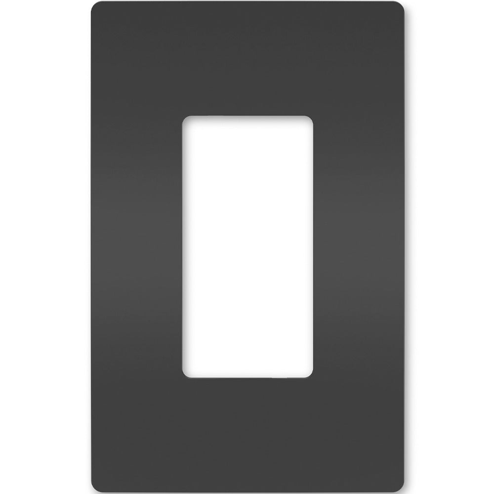 radiant 1-Gang Srcewless Wall Plate, Black