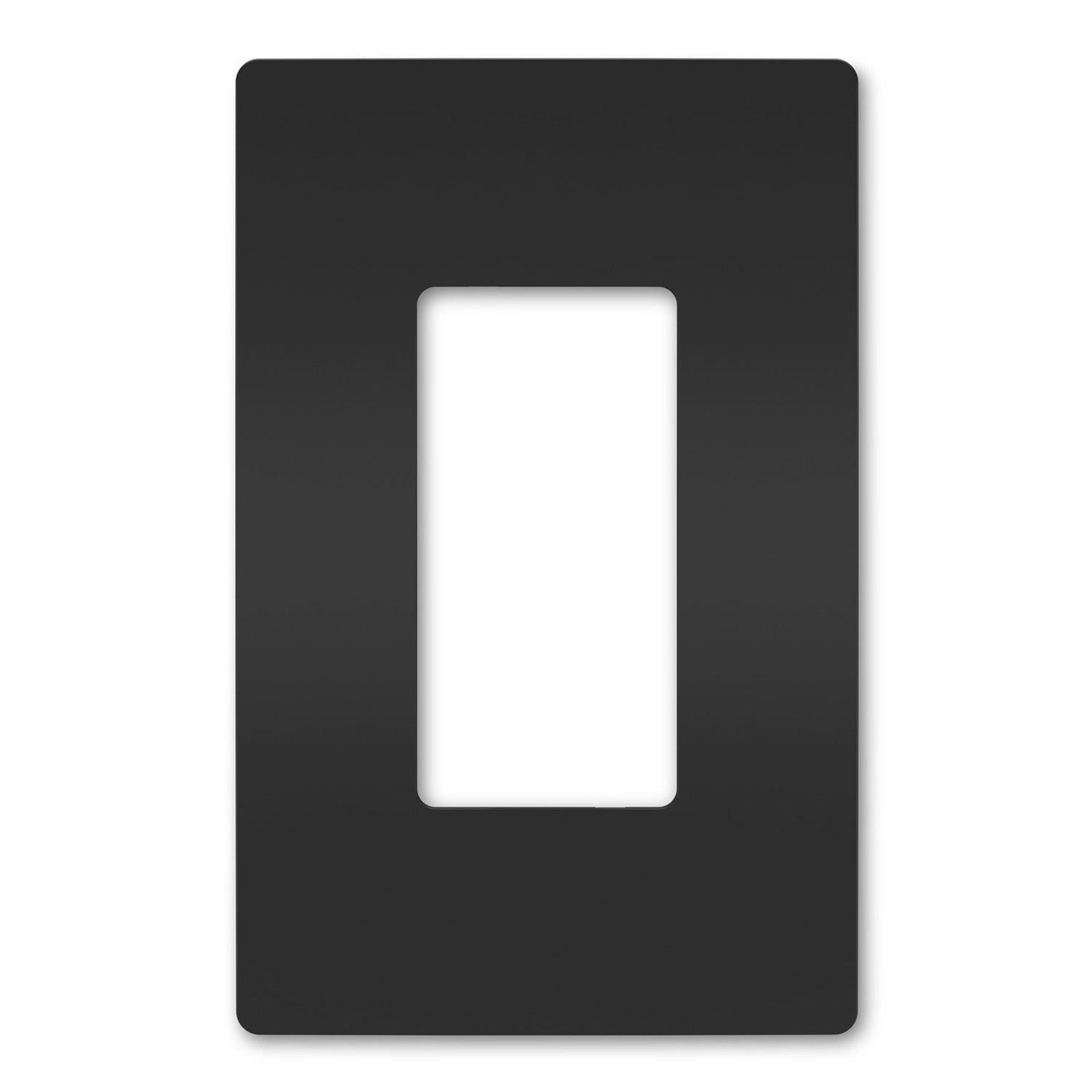 Radiant 1-Gang Decorator Rocker Screwless Wall Plate Black