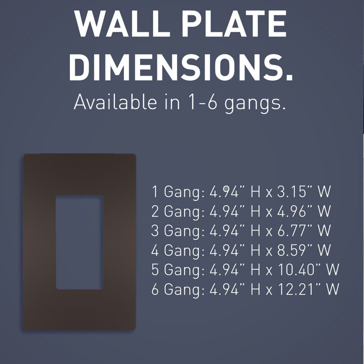 radiant 5-Gang Screwless Wall Plate, Dark Bronze