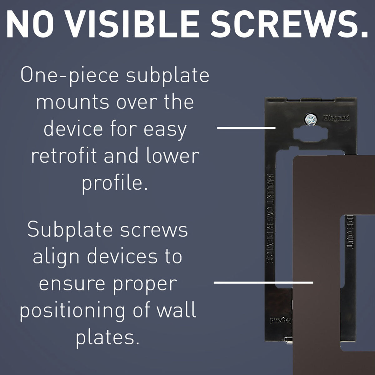 radiant 4-Gang Screwless Wall Plate, Dark Bronze