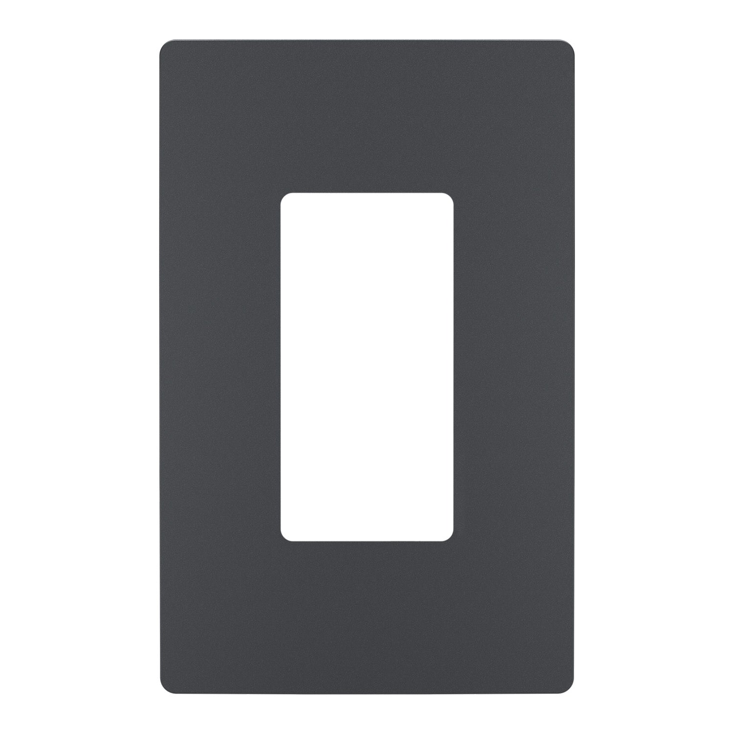 Radiant 1-Gang Decorator Rocker Screwless Wall Plate Graphite