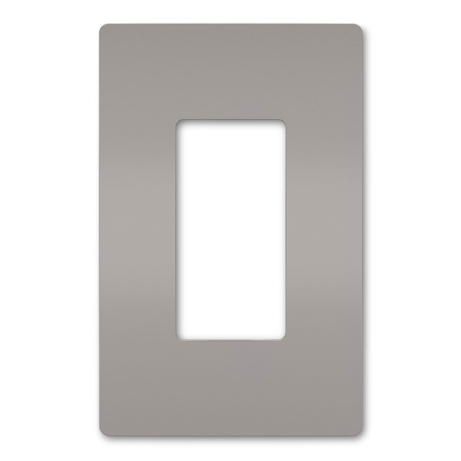 Radiant 1-Gang Decorator Rocker Screwless Wall Plate Gray