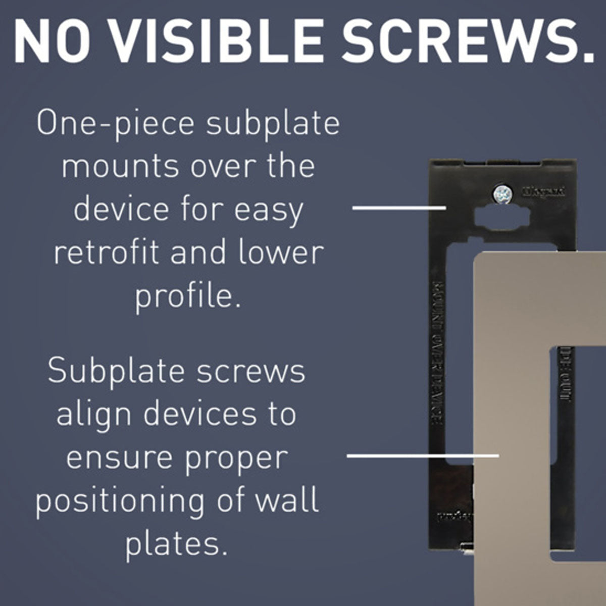 radiant 2-Gang Screwless Wall Plate, Nickel