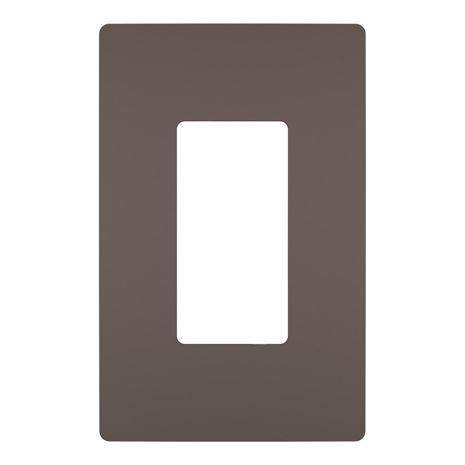 Radiant 1-Gang Decorator Rocker Screwless Wall Plate Brown