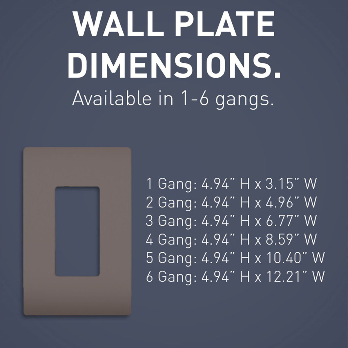 Radiant 1-Gang Decorator Rocker Screwless Wall Plate Brown