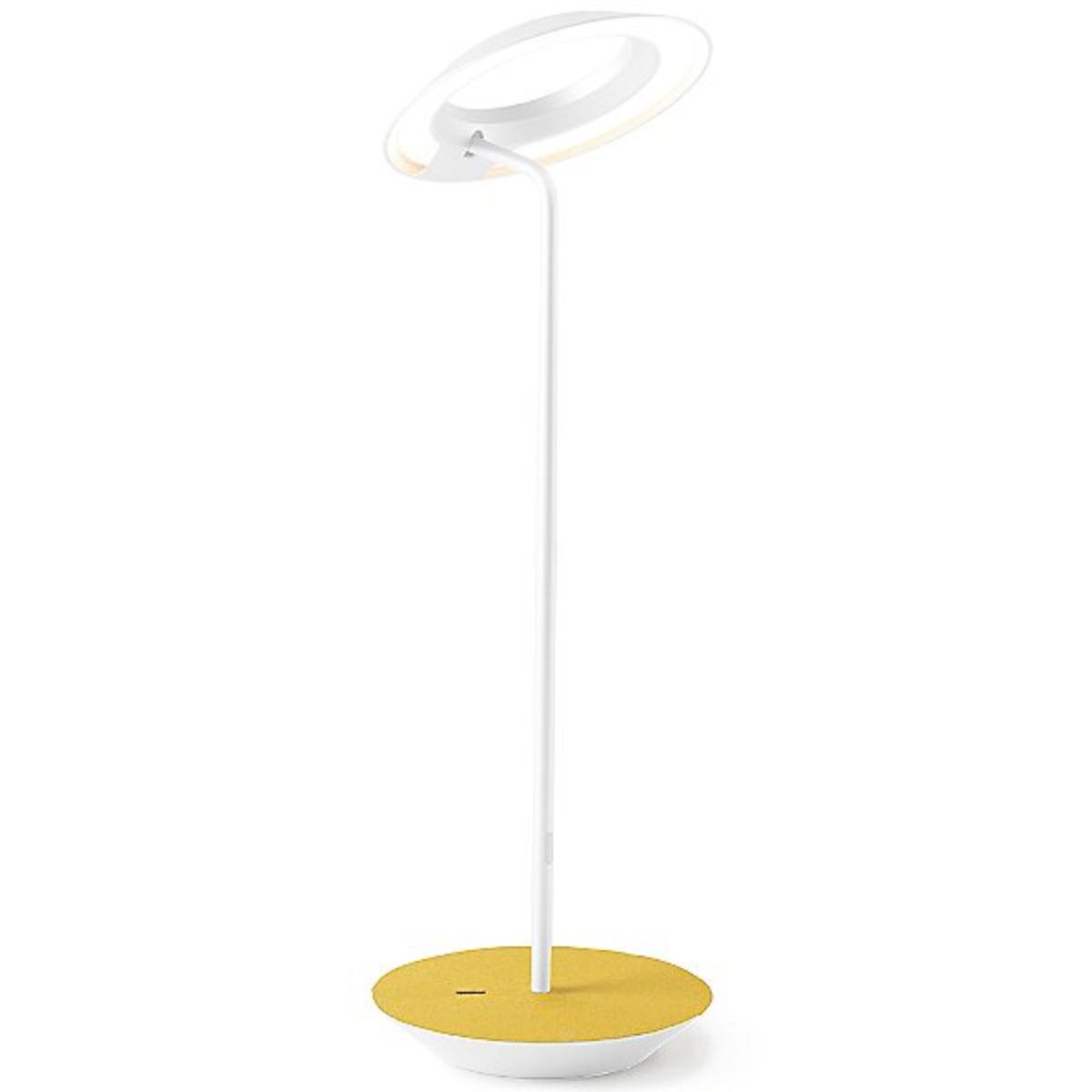 Royyo Matte White With Honeydew Felt Modern LED Desk Lamp with USB Port - Bees Lighting