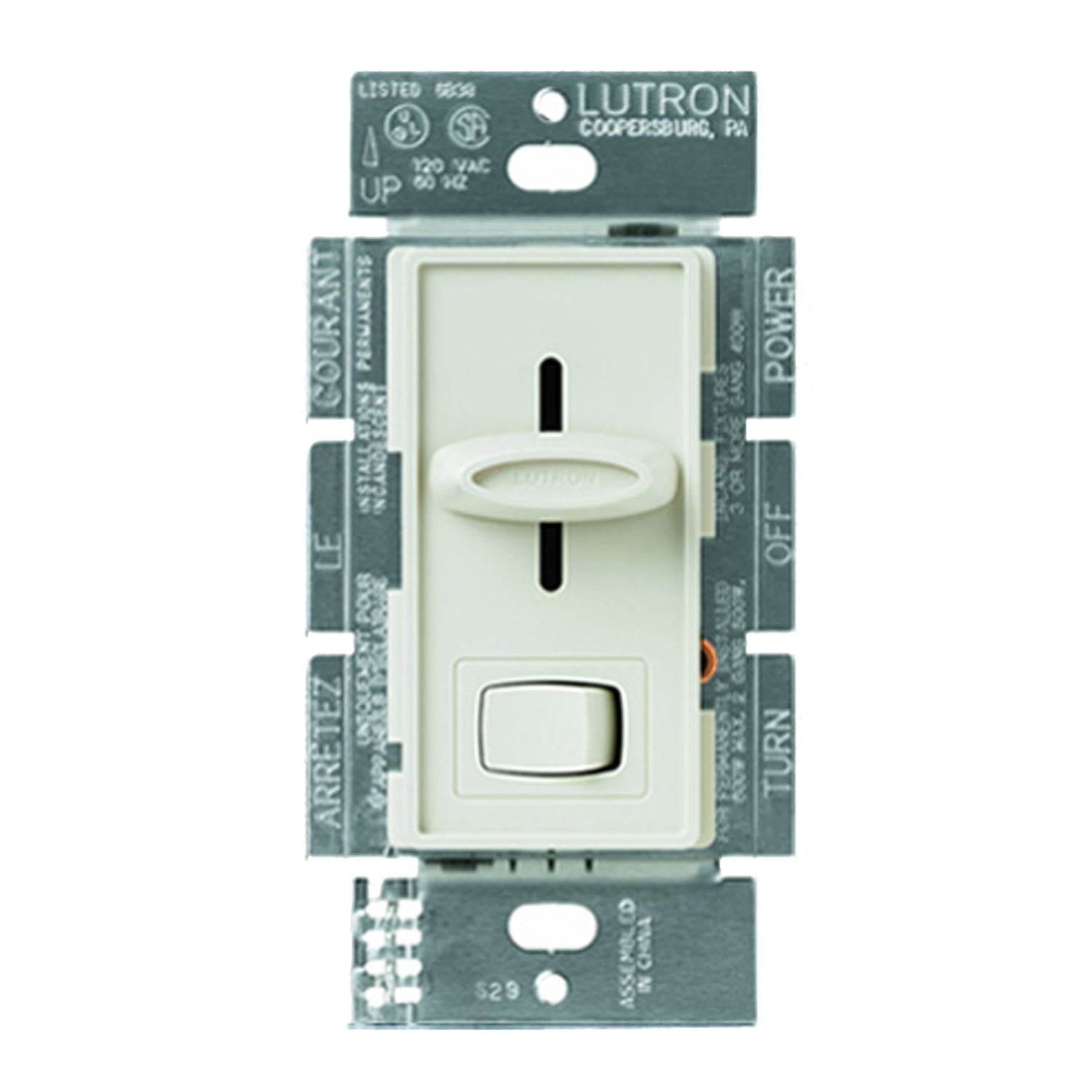 Skylark 3-Way Incandescent Dimmer, 600 Watts, Light Almond - Bees Lighting