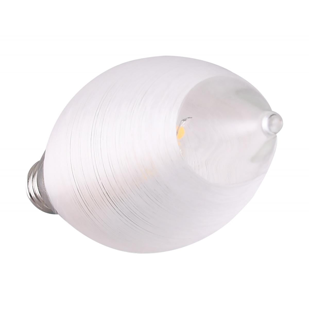 CA11 Filament LED Bulb, 2W, 150lm, 2700K, 20W Equal, E12 Candelabra Base, Satin Spun Clear, Carded