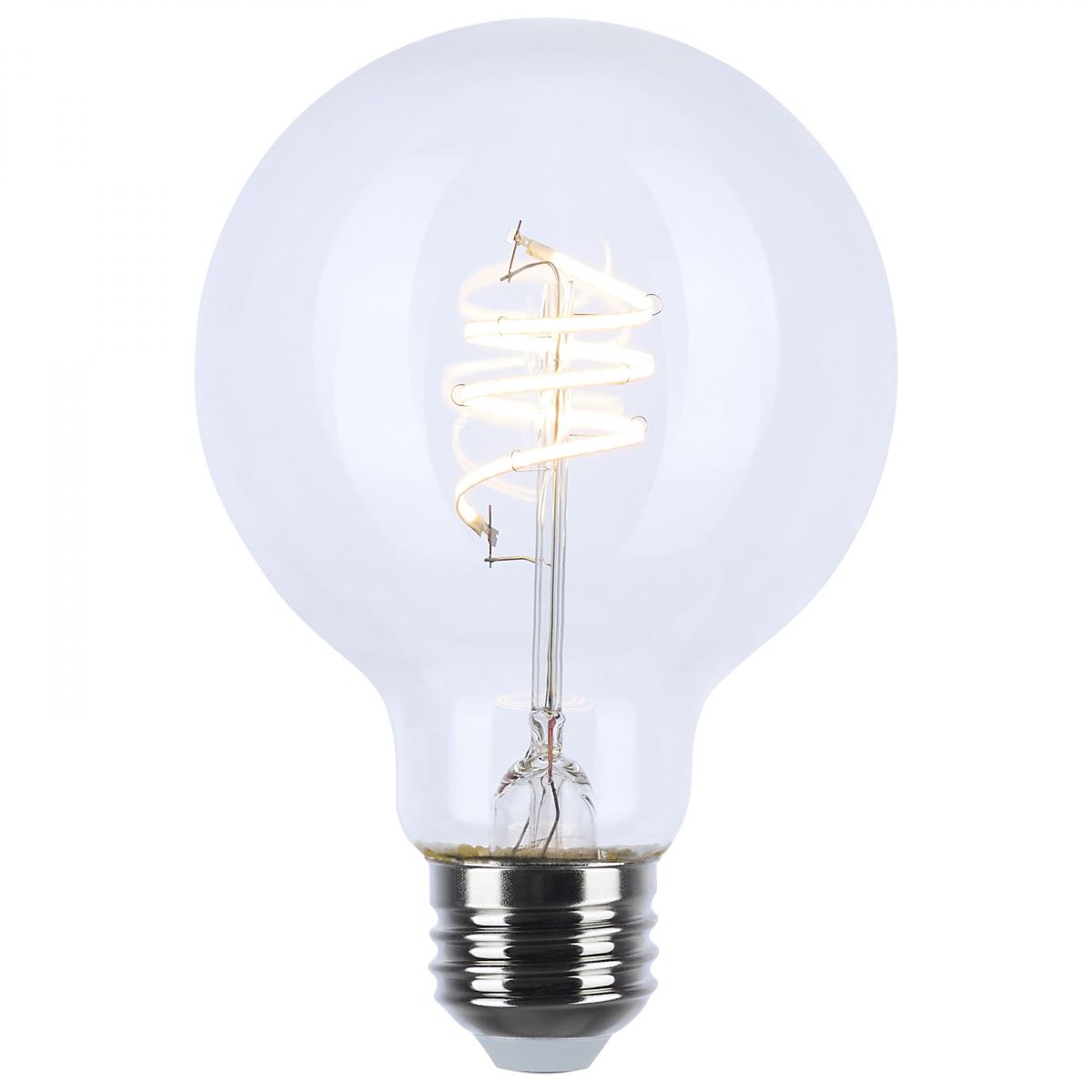 Reminiscent Gray Coil Filament G25 LED Bulb, 6 Watts, 500 Lumens, 2700K, E26 Medium Base