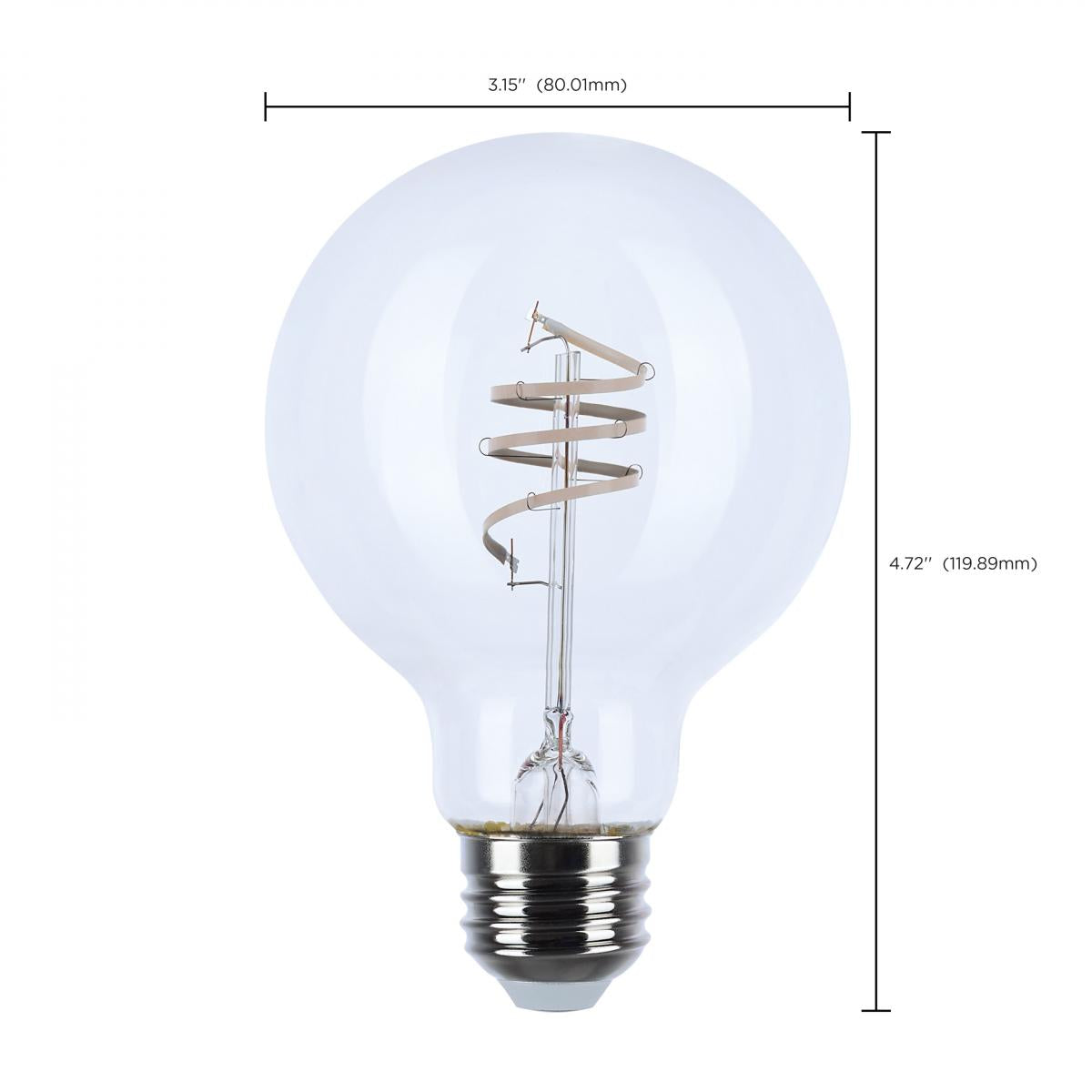 Reminiscent Gray Coil Filament G25 LED Bulb, 6 Watts, 500 Lumens, 2700K, E26 Medium Base