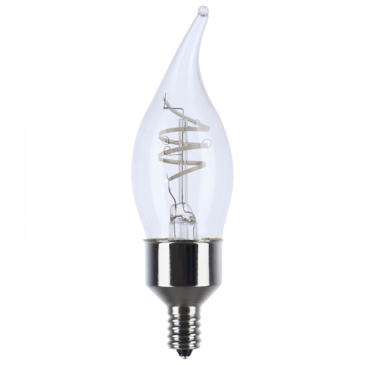 Reminiscent Gray Coil Filament CA11 LED Bulb, 4 Watts, 350 Lumens, 2700K, E12 Candelabra Base