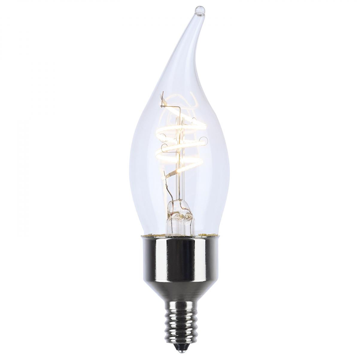 Reminiscent Gray Coil Filament CA11 LED Bulb, 4 Watts, 350 Lumens, 2700K, E12 Candelabra Base