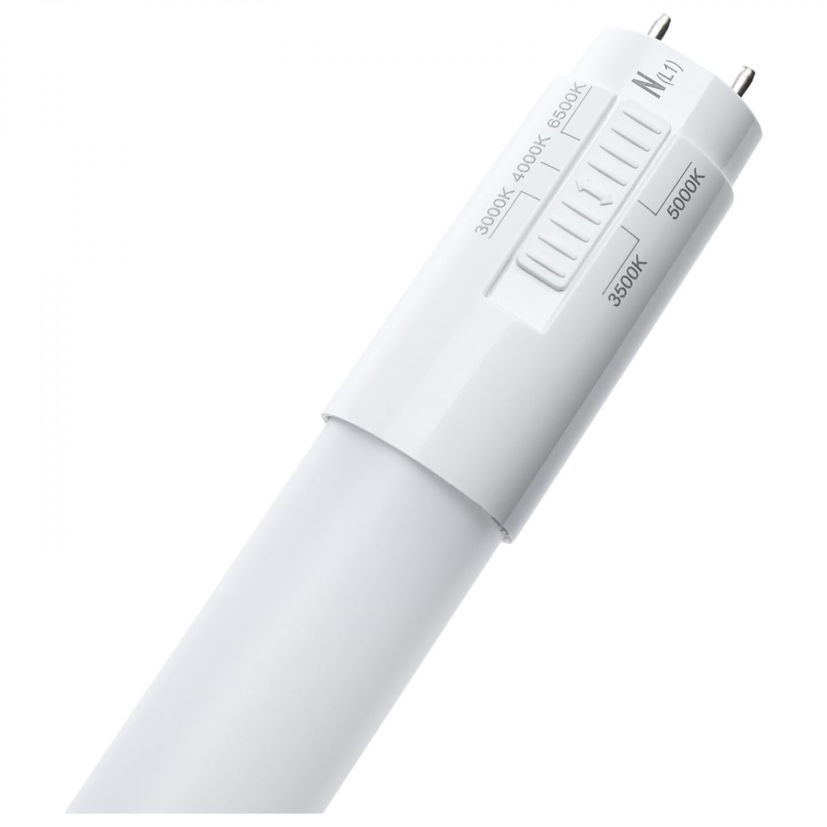 3ft Flicker Free LED T8 Tube, 12 Watts, 1550lm, 3000K to 6500K, Ballast Bypass, Single|Dual End