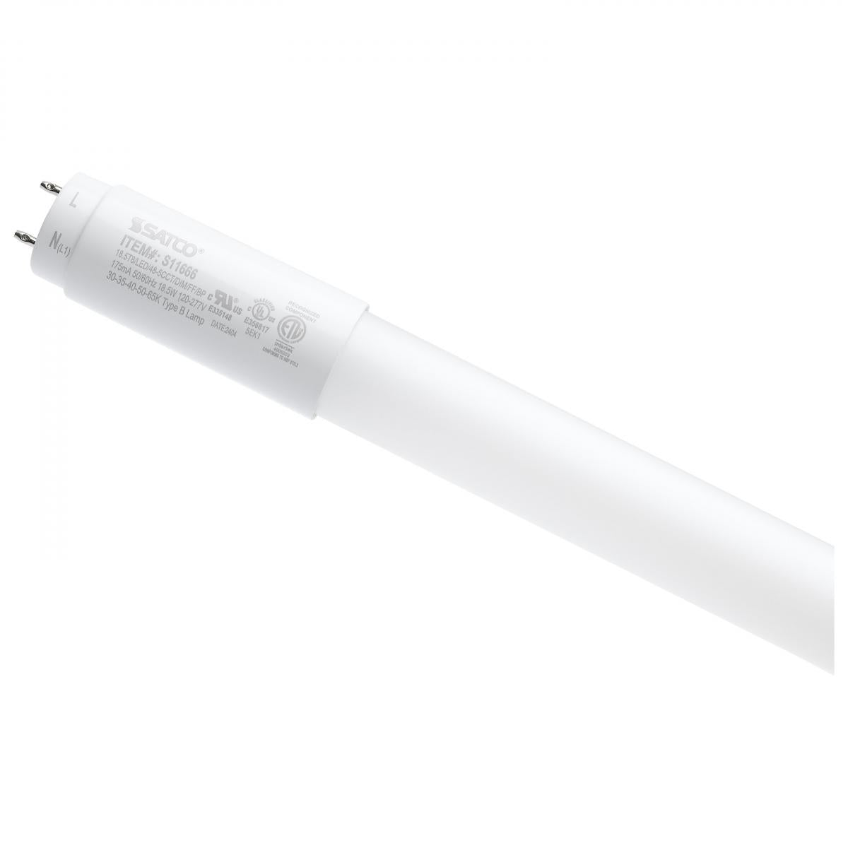 4ft Flicker Free LED T8 Tube, 18.5 Watts, 2600lm, 3000K to 6500K, Ballast Bypass, Single|Dual End - Bees Lighting