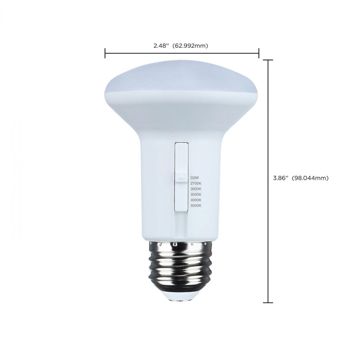 R20/BR20 LED Bulb, 6 Watts, 525 Lumens, Dim to Warm & CCT Selectable, E26 Medium Base, 120° Flood