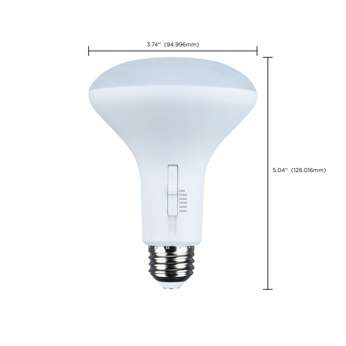 R30/BR30 LED Bulb, 7 Watts, 650 Lumens, Dim to Warm & CCT Selectable, E26 Medium Base, 120° Flood