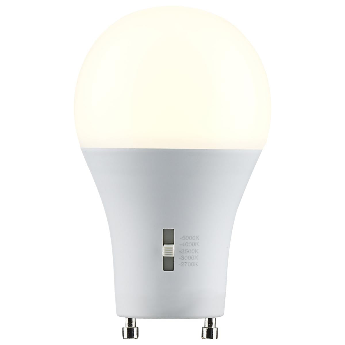 Dimmable A19 LED Bulb, 9 Watts, 800 Lumens, 2700K to 5000K, 60W Equal, GU24 Base