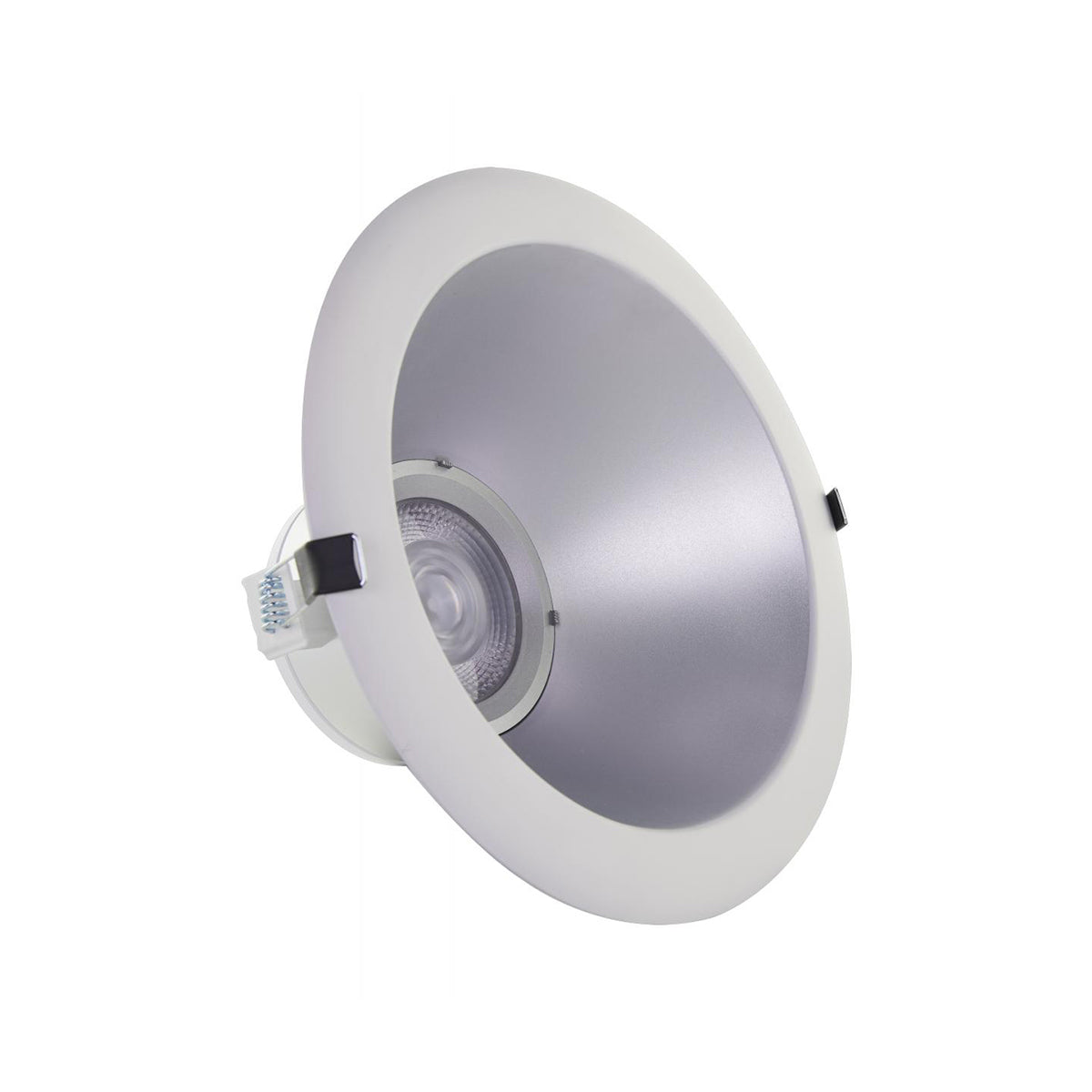 4 Inch Commercial LED Downlight, 600|800|1020 Lumens, Selectable 2700K to 5000K, Silver, 120-277V