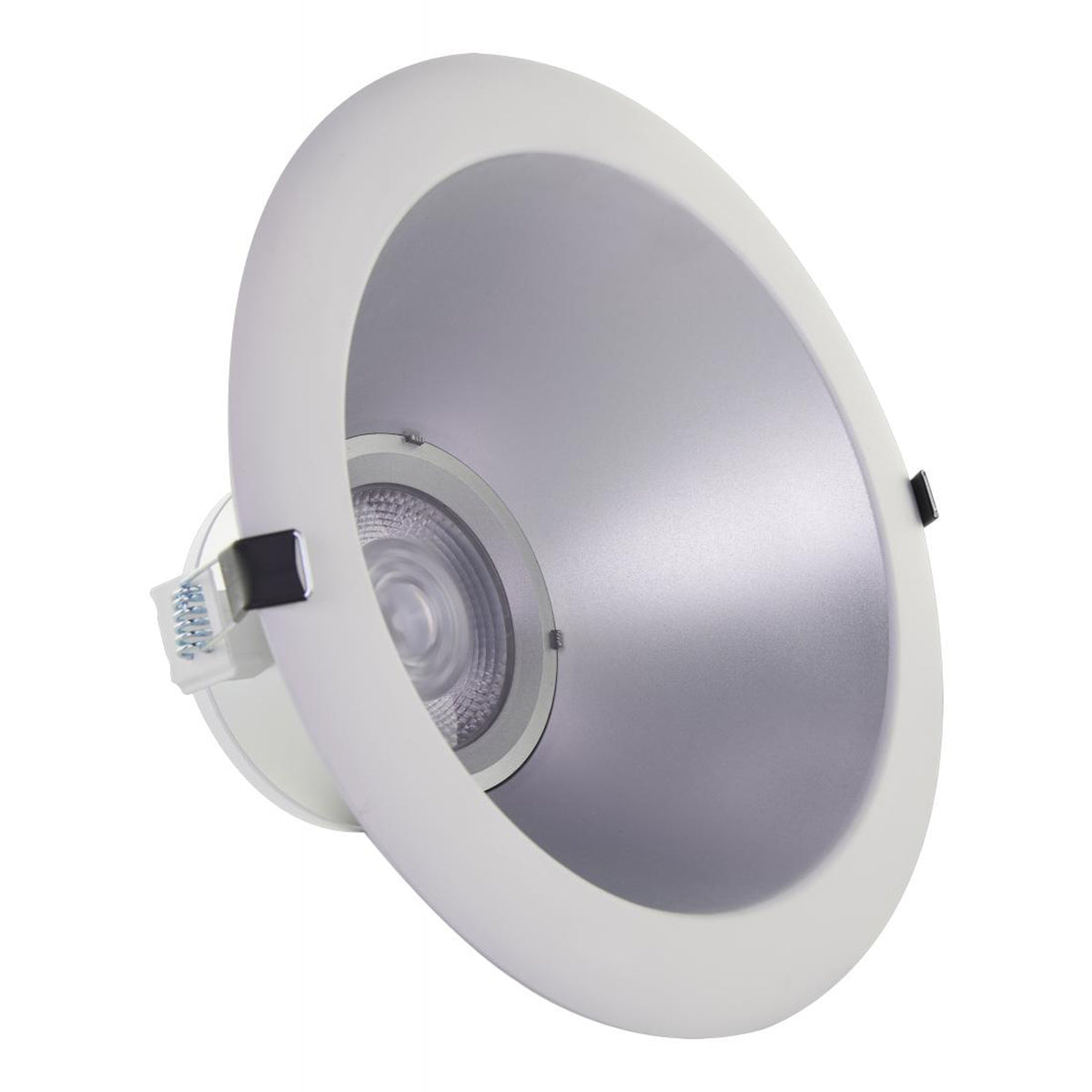 10 Inch Commercial LED Downlight, 2500|3000|3500 Lumens, Selectable 2700K to 5000K, Silver, 120-277V