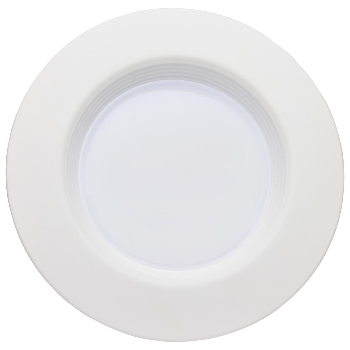 5/6 inch Round Retrofit LED Downlight, 14 Watts, 1200 Lumens, Selectable CCT, White Baffle Trim